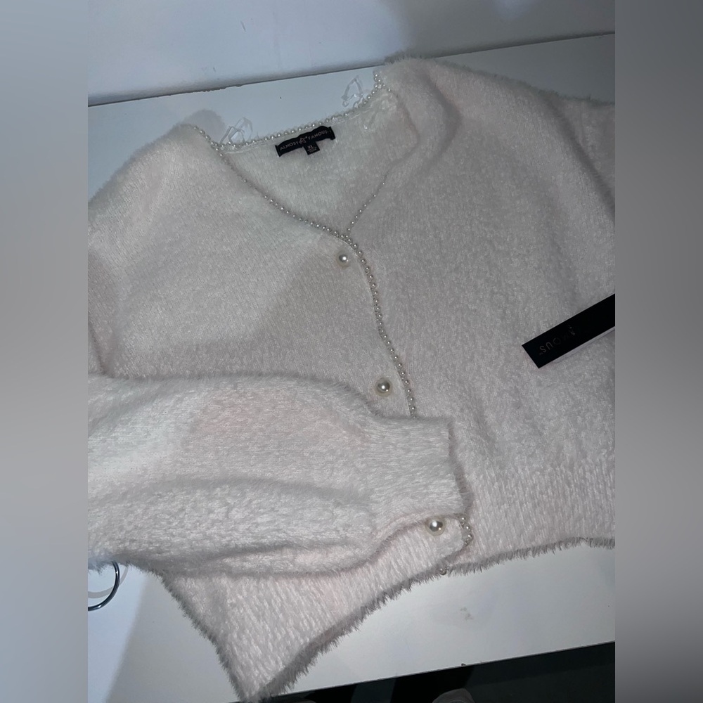 Almost Famous Cream Cardigan Sweater - image 3